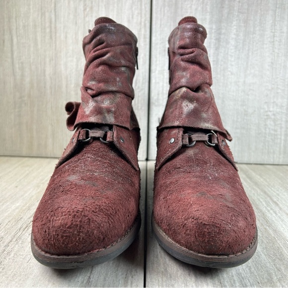 Merrell Women's Shiloh Li Burgundy Gold Suede Ankle Booties Women’s Size 8.5 - Picture 5 of 10